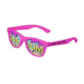Pink Kids Size Logo Lenses Custom Printed Lenses Retro Sunglasses